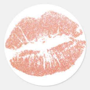 Champagne Kiss Sticket Classic Round Sticker