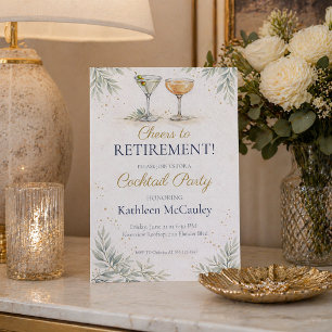 Champagne Leaf Farewell Invitation