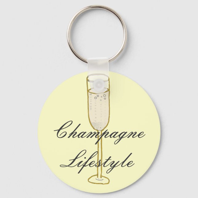 Champagne Lifestyle Key Ring (Front)