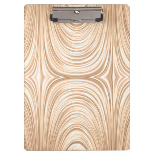 Champagne Light Brown Elegant Abstract Swirl Clipboard