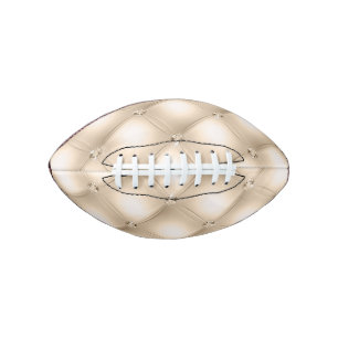 Champagne Light Brown Tufted Small Square Football