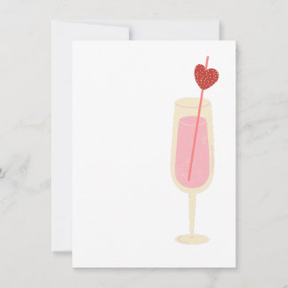 Champagne love glass greeting card