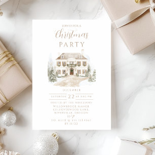 Champagne Manor Christmas Invitation