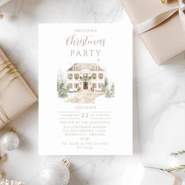Champagne Manor Christmas Invitation (Creator Uploaded)