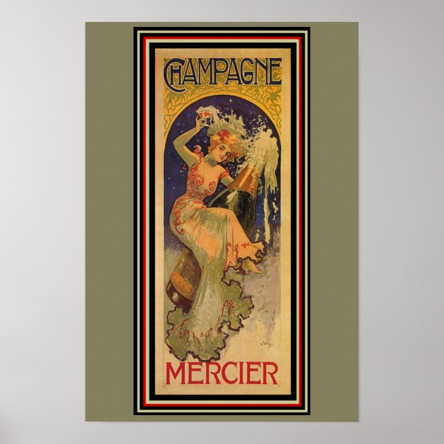 Champagne Mercier Art Nouveau Poster 13 x 19 (Front)