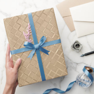 Champagne Metallic Diamond Patterns Wrapping Paper