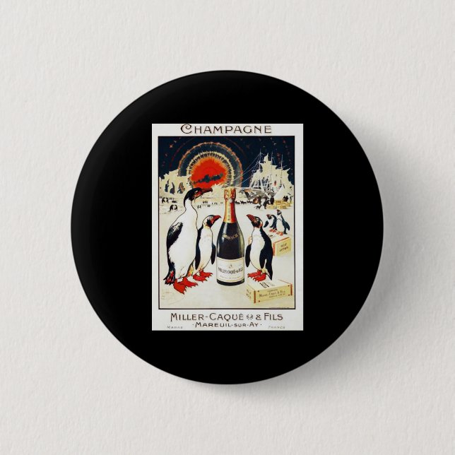 Champagne Miller-Caque & Fils 6 Cm Round Badge (Front)