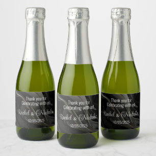 Champagne mini bottles favors personalized sparkling wine label