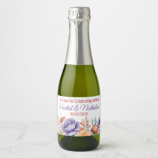 Champagne mini bottles favours personalised sparkl sparkling wine label