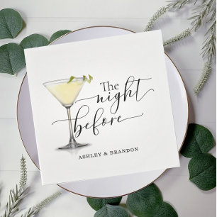Champagne Minimal Script The Night Before Napkins
