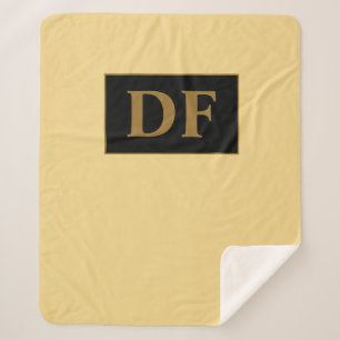Champagne Monogrammed Sherpa Blanket