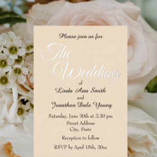 Champagne Monotone Simple Style Wedding
