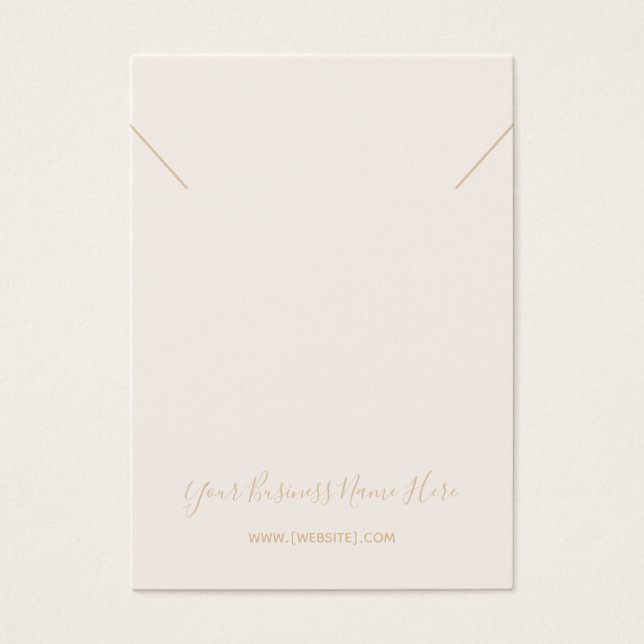 Champagne Necklace Pendant Display Card (Front)