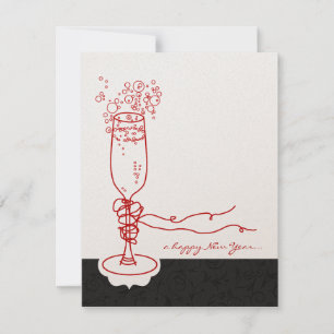 Champagne New Year Invitations