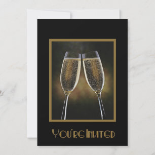 Champagne New Year's Eve Party Invitation