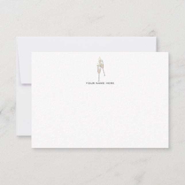 Champagne Notecard (Front)