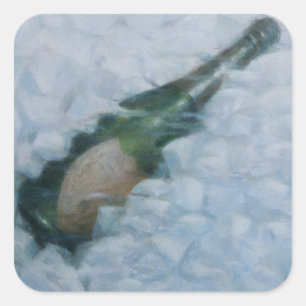 Champagne on ice 2012 square sticker