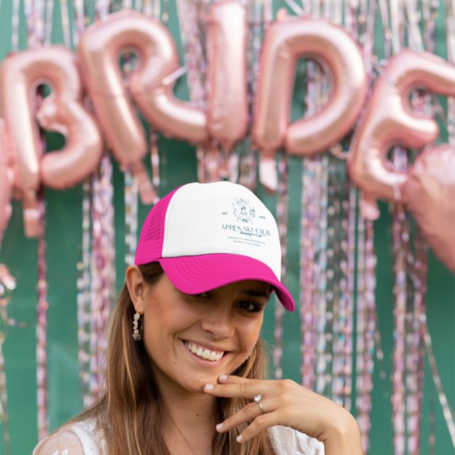 Champagne on Ice | Après Ski Winter Bachelorette Trucker Hat (Creator Uploaded)