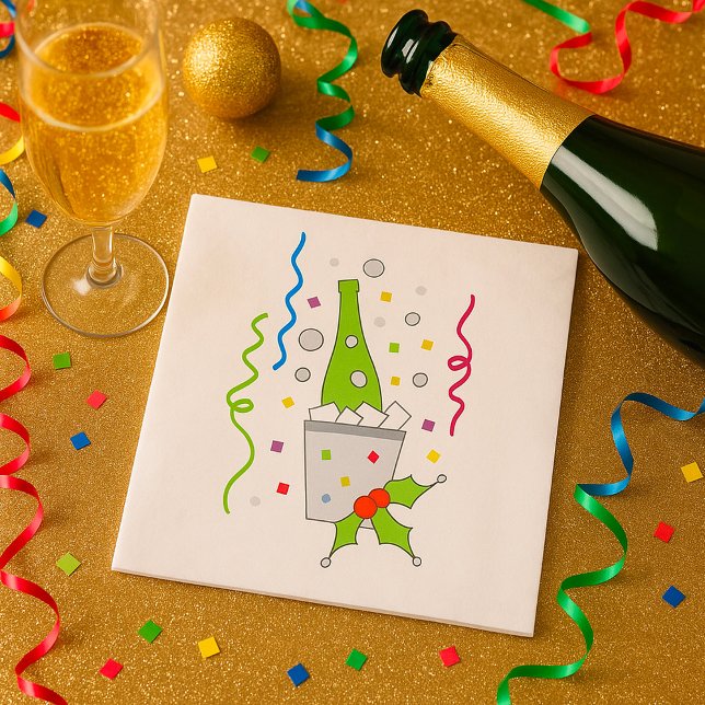 Champagne On Ice Chiller Napkins (Creator Uploaded)