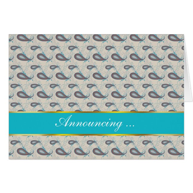 Champagne Paisley Pattern (Front Horizontal)