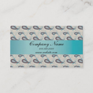 Champagne Paisley Pattern Business Card