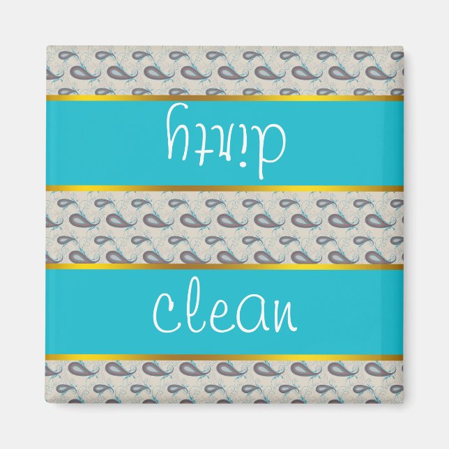 Champagne Paisley Pattern Magnet (Front)