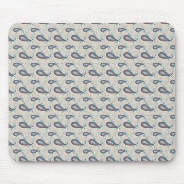Champagne Paisley Pattern Mouse Pad (Front)