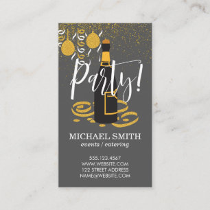 Champagne / Party Planner / Festive II Business Card