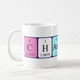 Champagne periodic table name mug