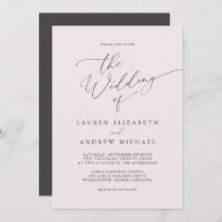 Champagne Pink and Brown Minimalist Wedding