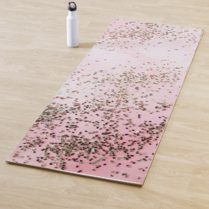 Champagne Pink Confetti Yoga Mat