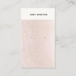 Champagne Pink Glitter Earring Display Business Card