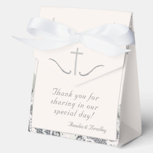 Champagne-Pink Lace Wedding Favour Box
