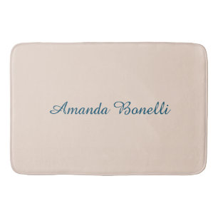 Champagne Pink Plain Simple Minimalist Modern Bath Mat