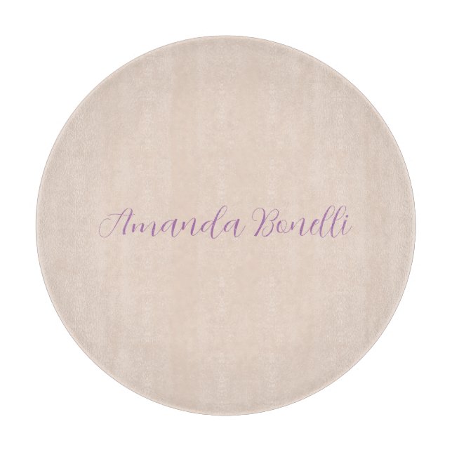 Champagne Pink Plain Simple Minimalist Modern Cutting Board (Front)