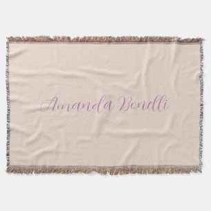 Champagne Pink Plain Simple Minimalist Modern Throw Blanket