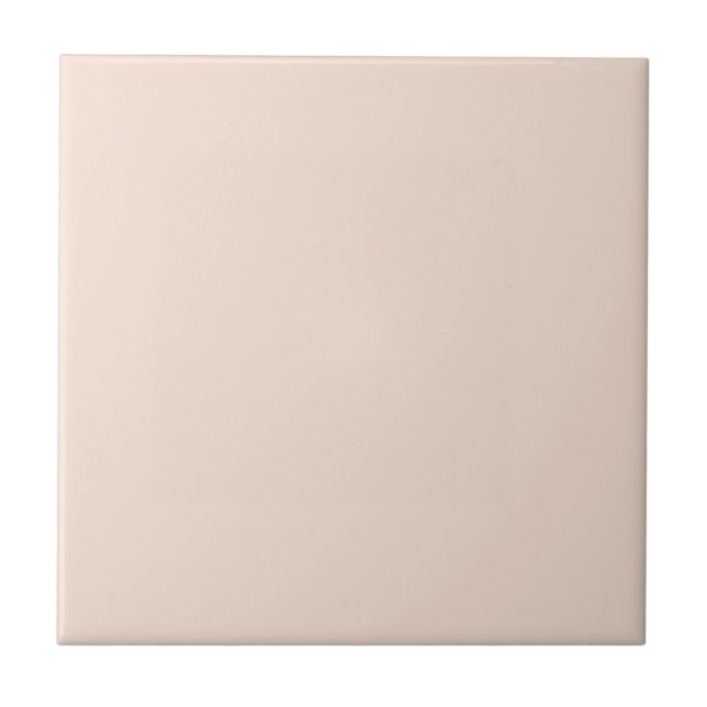 Champagne Pink Plain Solid Colour Ceramic Tile (Front)