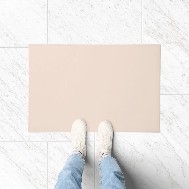 Champagne Pink Plain Solid Colour Doormat (Indoor)