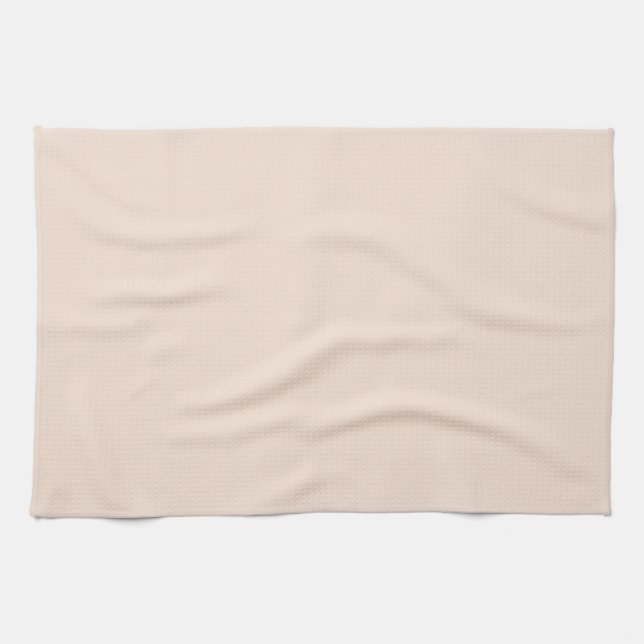 Champagne Pink Plain Solid Colour Tea Towel (Horizontal)