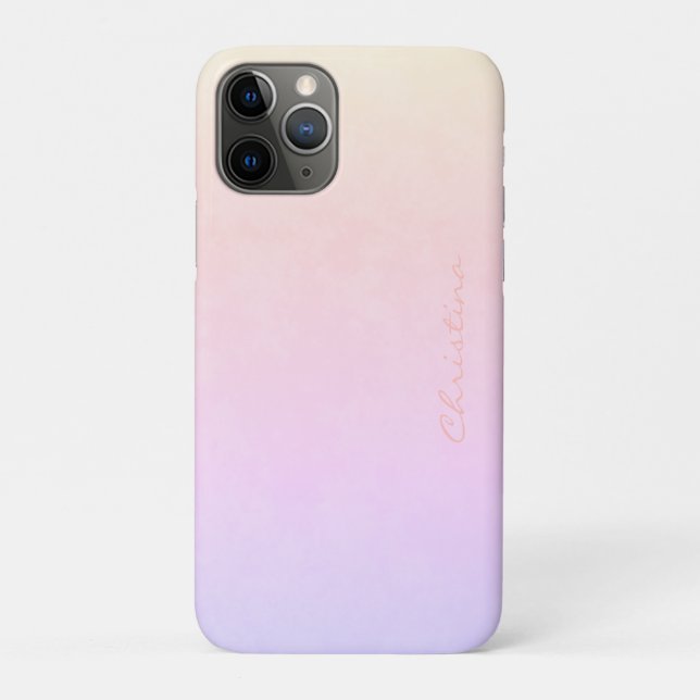 Champagne Pink Signature on Winter Sunset Ombré Case-Mate iPhone Case (Back)