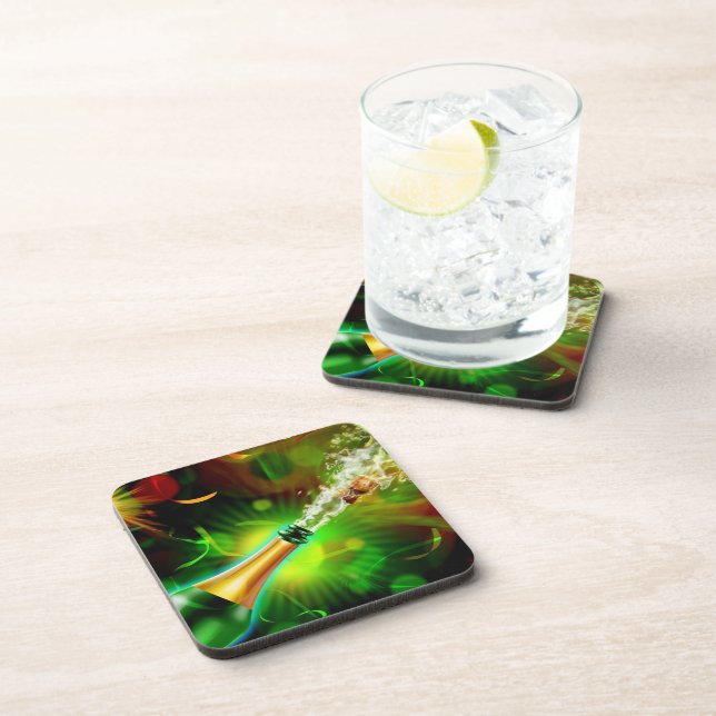 Champagne Pop Coaster (Right Side)