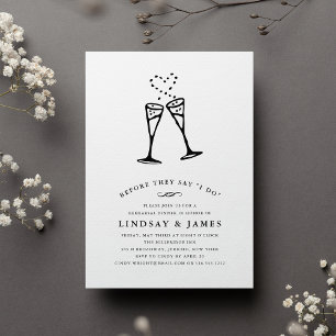 Champagne Pop   Rehearsal Dinner Invitation