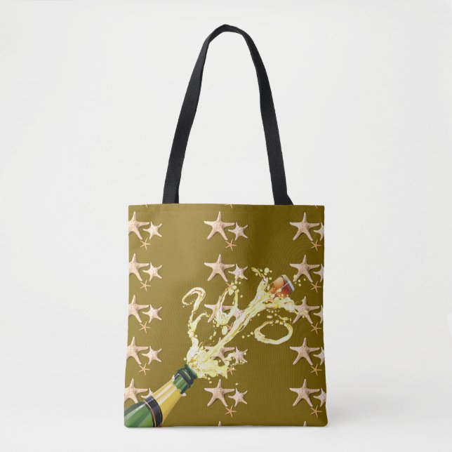 "Champagne Pop" Tote Bag (Front)
