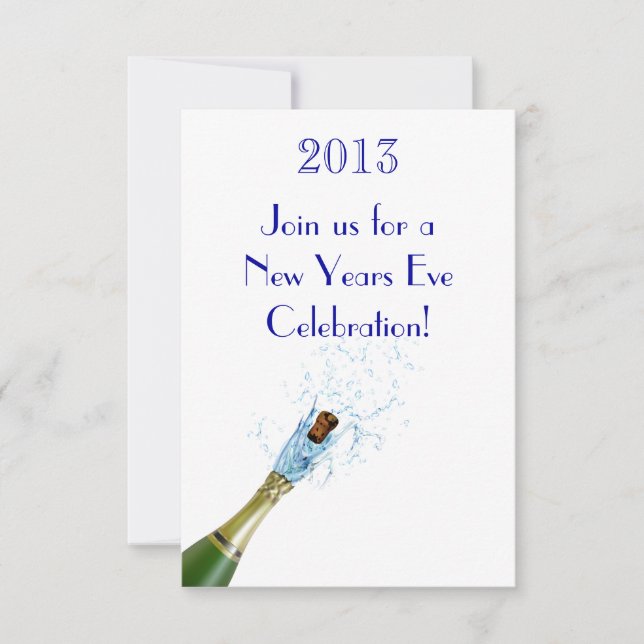 Champagne Popping Invitation (Front)