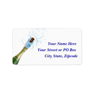Champagne Popping Label