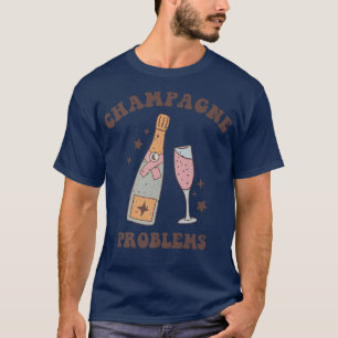Champagne Problems Happy 2023 New Years Eve Retro T-Shirt
