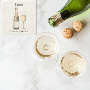Champagne Prosecco Lover Name  Stone Coaster