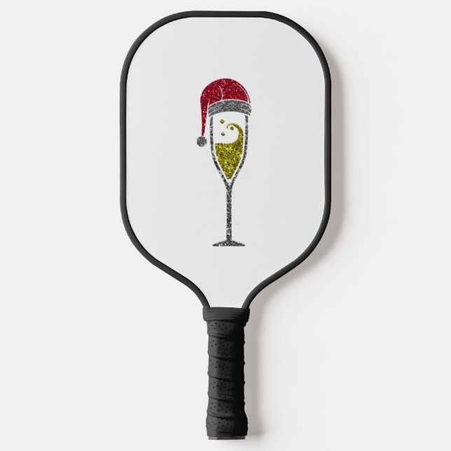 Champagne Prosecco sparkling Christmas Winter Pickleball Paddle (Front)