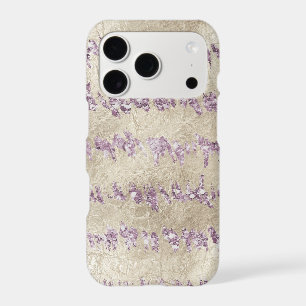 Champagne Purple Glitter Stripes