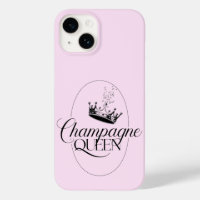 Champagne Queen Oval Design with Crown